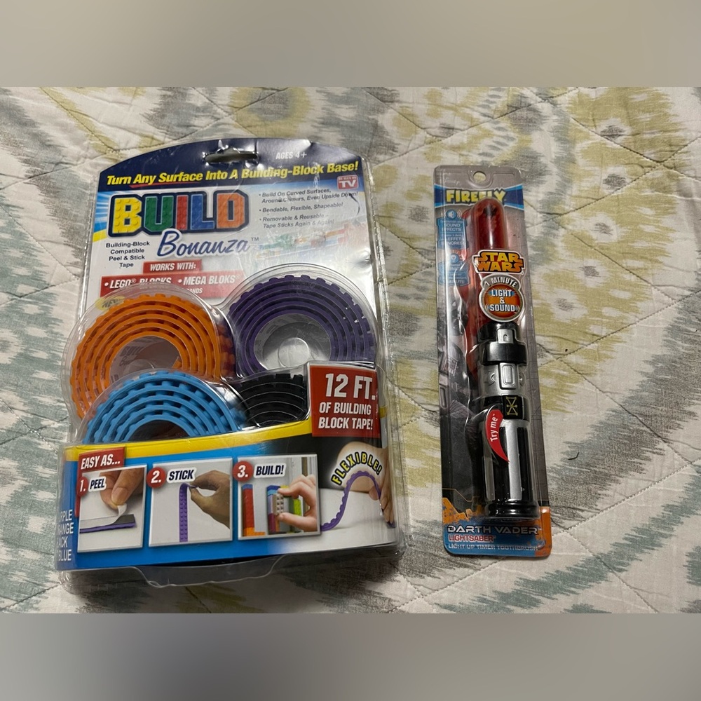 Build Bonanza self adhesive tape for legos, blocks, mega blocks 12 ft